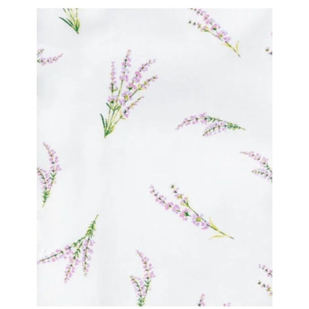 Petite Plume Girls Lavender Floral Pajama Set Cotton Long Sleeve Button-Down Top - Picture 5 of 14
